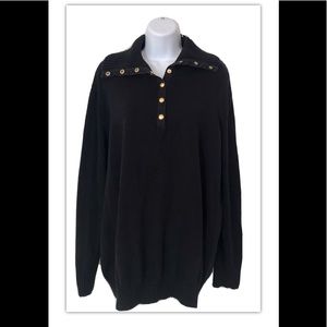 Lauren Ralph Lauren Black Blouse 3X